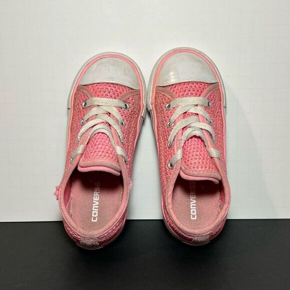 Toddler Girls CONVERSE Chuck Taylor All Star Double Tongue Ox Sneakers / Size 10 - Picture 9 of 11